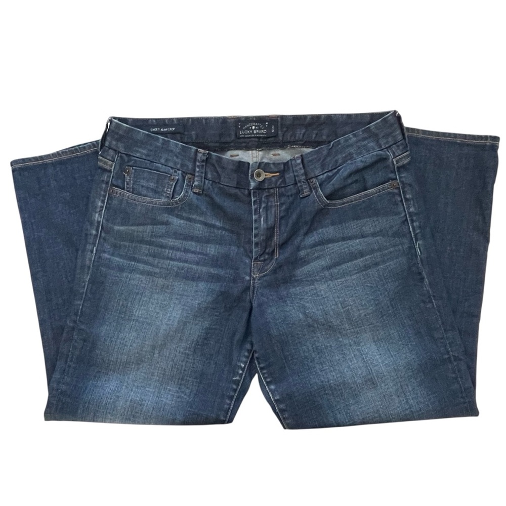 Lucky Brand Women's Sweet Jean Crop, Straight Leg in Blue Denim, Sz 10 / 30 - Picture 3 of 16